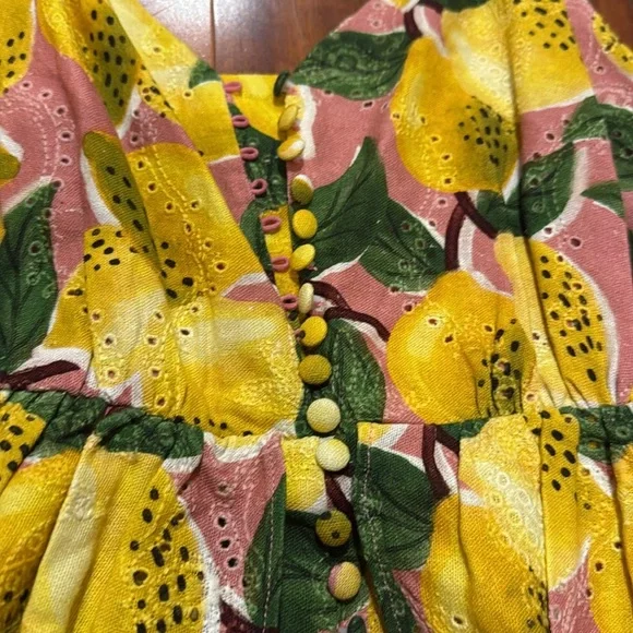 Farm Rio Vibrant Lemon Print Maxi Dress - Picture 4 of 7